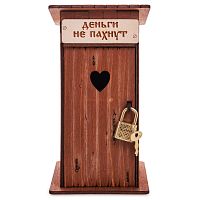 Туалет копилка 1 кабинка "Деньги не пахнут" окрашенная во Советской Гавани